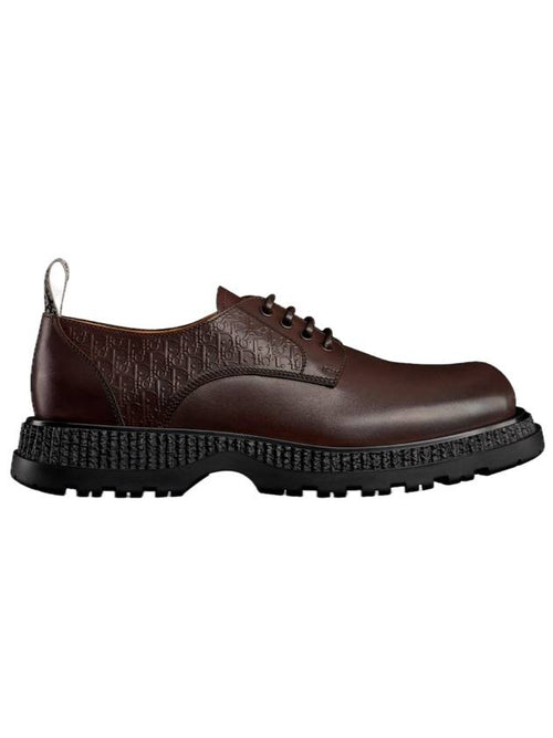 Buffalo Bossed Oblique Motif Derby Brown Dior