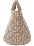 Fendi FF Cashmere Shopping Bag Beige