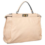 Fendi  Leather Beads Lining Large Peekaboo Top Handle Bag