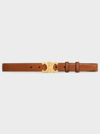 CELINE Triomphe Calfskin Medium Belt Tan