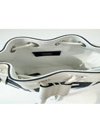 Fendi Montresor FF Mini Multi Bucket Bag White Black