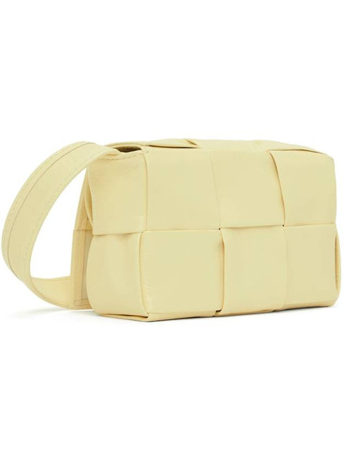 Bottega Veneta Cassette Small Leather Cross Bag Yellow