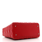 CHRISTIAN DIOR Lambskin Mini Lady Dior Red