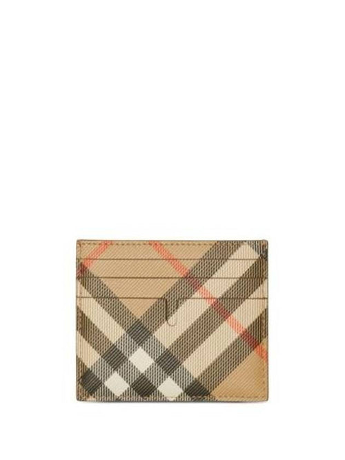 Burberry Check Card Wallet Beige