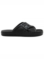 Fendi FF Logo Cross Slippers Black