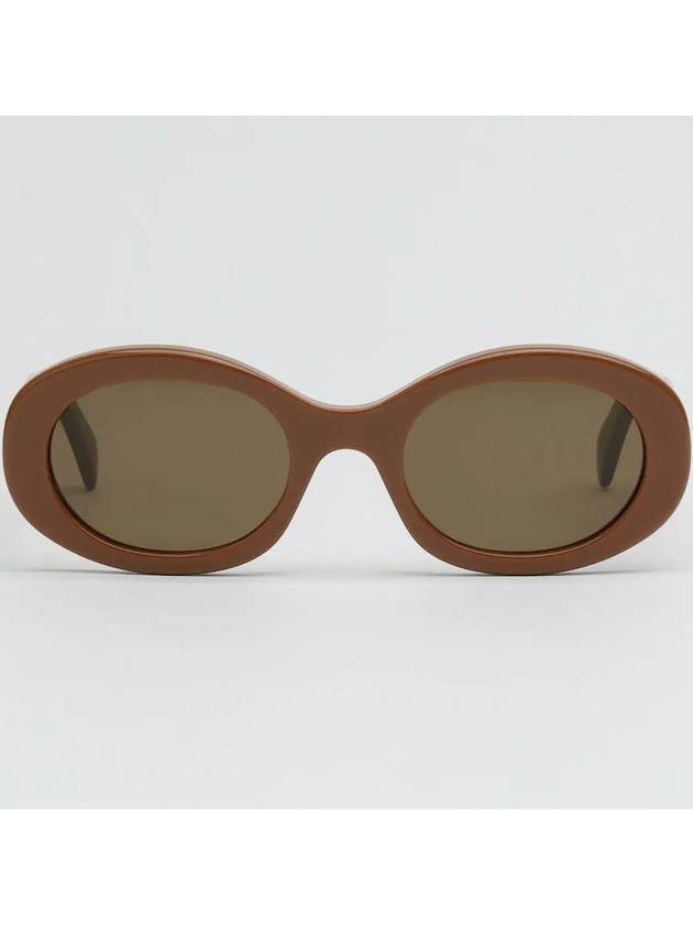 CELINE Eyewear Triomphe Logo Temple Sunglasses Brown