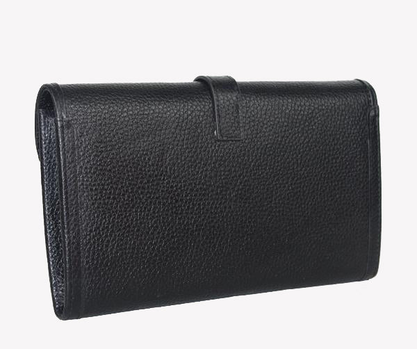 Hermes Wallet H1528 Ladies Wallet Black