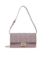 Fendi FF Baguette Nappa Leather Long Wallet Pink