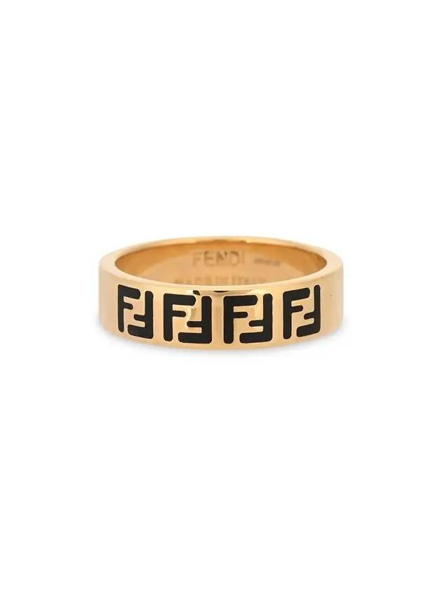 Fendi FF Logo Band Ring Gold