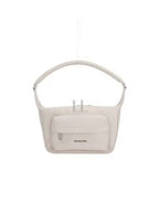 Balenciaga Raver Logo Handle Medium Shoulder Bag White