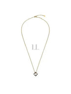 Fendi Forever FF Cube Pendant Necklace Black