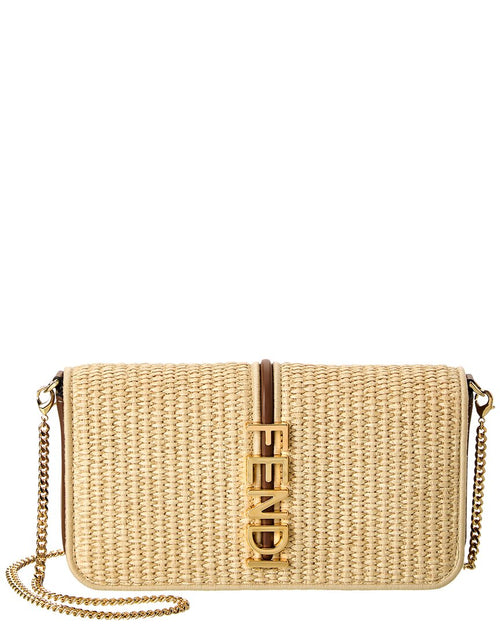 FENDI Fendigraphy Leather Wallet On Chain