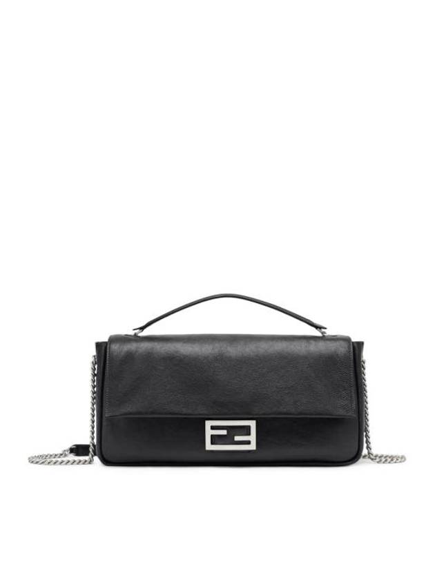 Fendi Baguette Chain Large Shoulder Bag Black