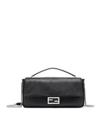 Fendi Baguette Chain Large Shoulder Bag Black