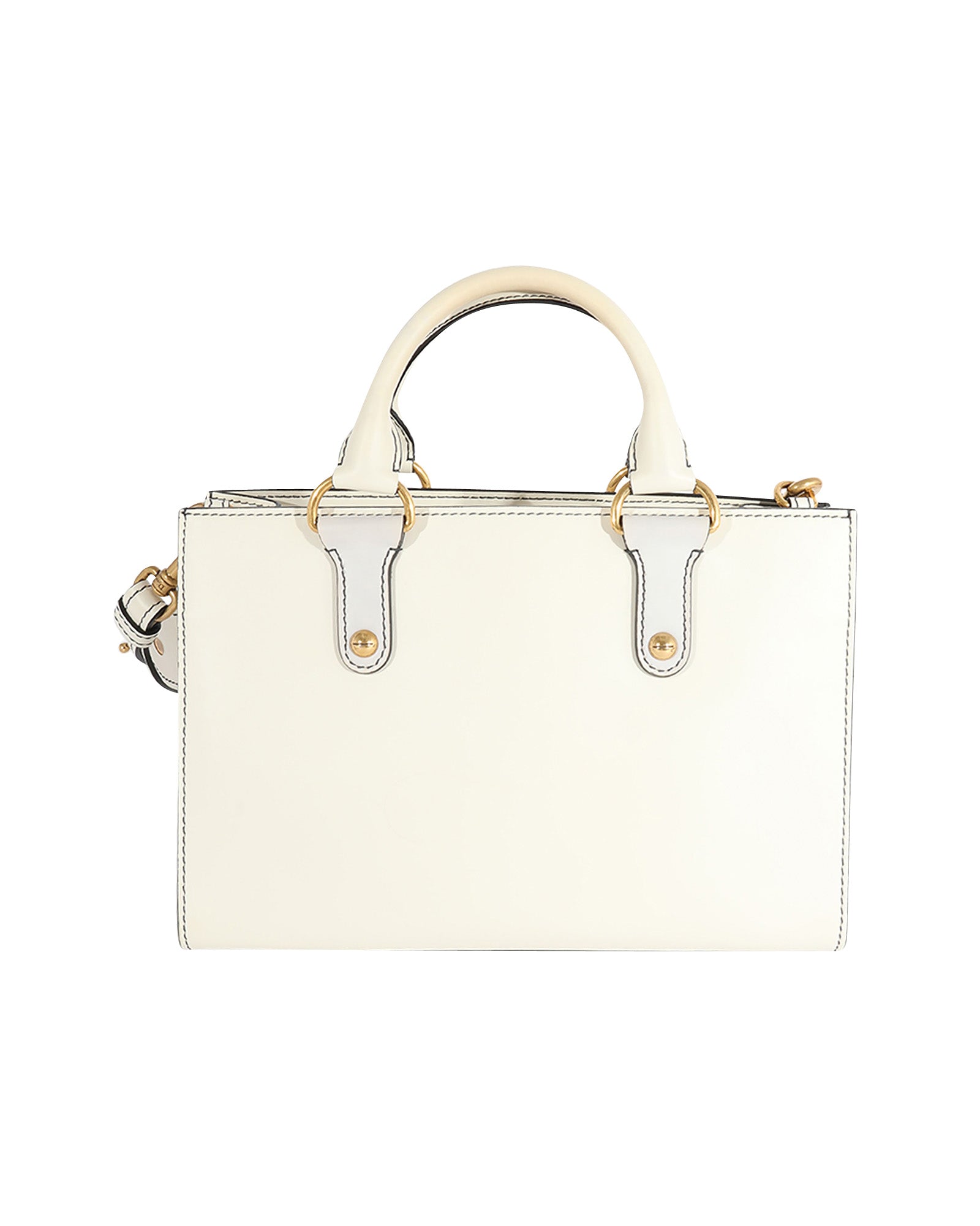 Christian Dior White Smooth Leather D-Bee Tote