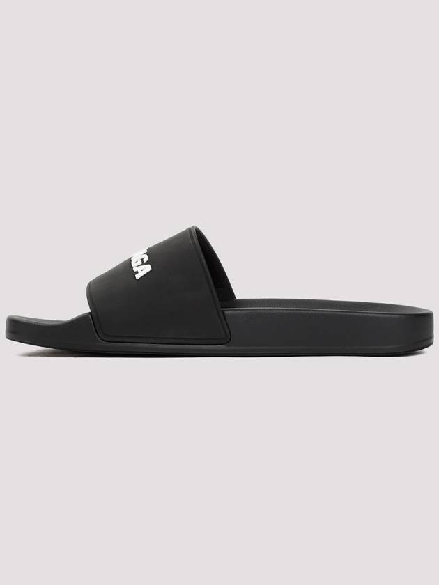 Balenciaga Men's Logo Full Slippers Black