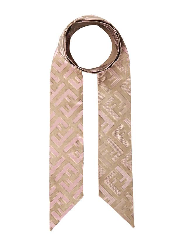 Fendi Wrappy Silk Scarf Pink
