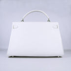 Hermes Kelly 35cm Togo Leather Handbag White/Silver
