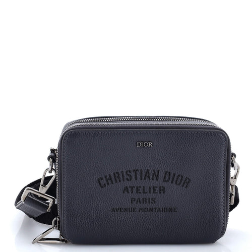 Dior Double Zip Crossbody Pouch Leather