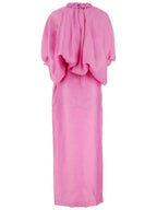Fendi 24 ss silk dress WITH drawstring at waist FRONTAL slit FDC956AXAZF0QD1 B0650987400