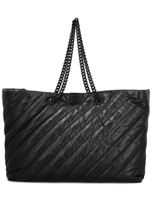 Balenciaga Crush Large Quilted Carry All Tote Bag Black