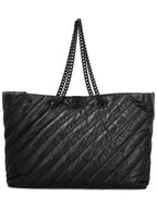 Balenciaga Crush Large Quilted Carry All Tote Bag Black