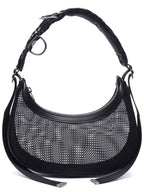 CELINE Mesh Tracking Shoulder Bag Black