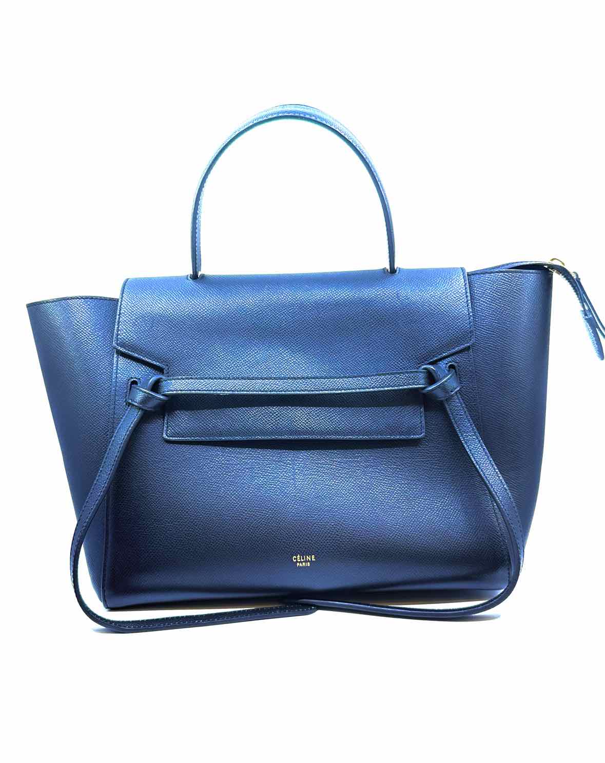 CELINE Belt Bag Black Leather Solid Handbag