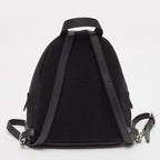 Fendi Black Nylon And Shearling Mini Dolce Lightbulb Backpack
