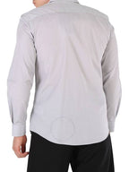 Burberry Burberry Men's Light Pebble Grey Crystal Embroidered Formal Shirt, Brand Size 39 (Neck Size 15.5")