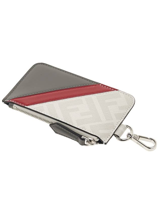 Fendi FF Motif Fabric Clip Purse Card Wallet