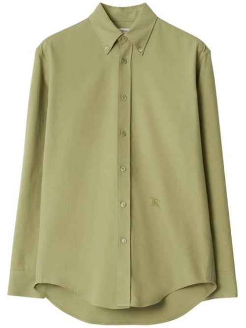 Burberry Cotton Oxford Long Sleeve Shirt Green