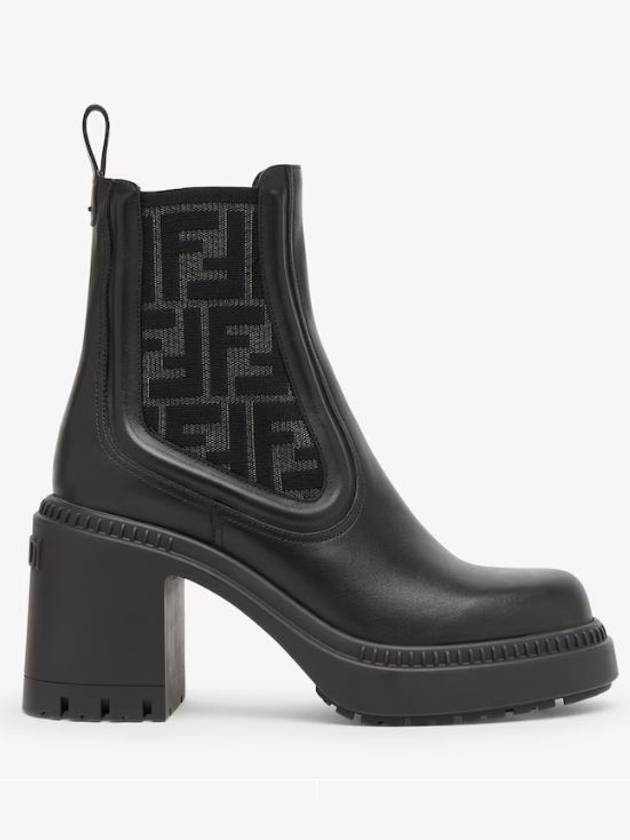Fendi Domino Biker Middle Boots Black