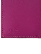 Fendi FF Baguette Flap Card Half Wallet Pink