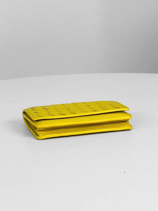 Bottega Veneta Yellow Intrecciato Card Wallet 2VBVW23087