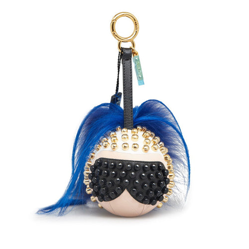 Fendi Leather Monster Punkito Bag Charm Keychain