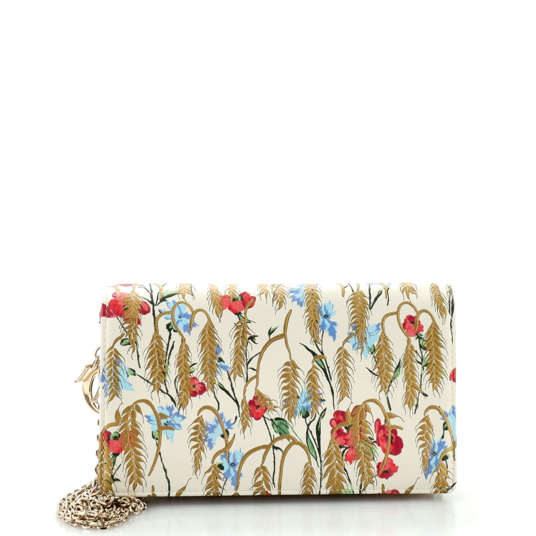 Dior Lady Dior Wallet on Chain Pouch Printed Leather