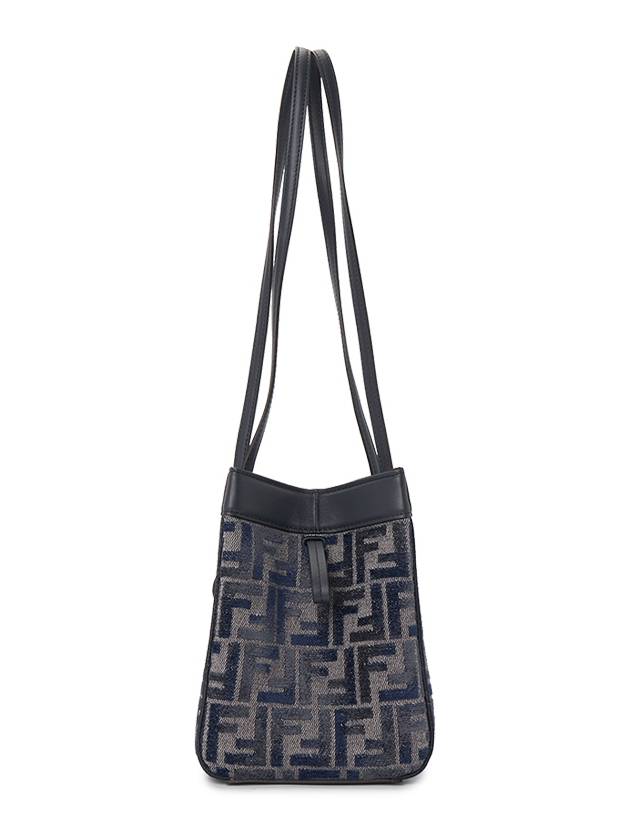 Fendi Origami Small FF Chenille Bucket Bag Dark Blue