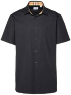 Burberry Organic Cotton Polo Shirt Black