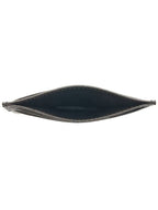 Fendi FF Baguette Logo Leather Card Wallet Grey