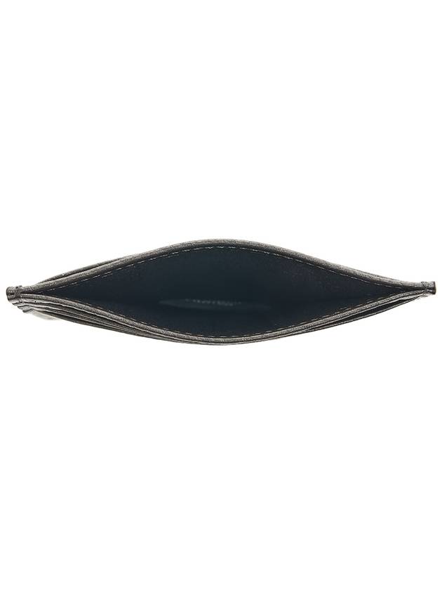 Fendi FF Baguette Logo Leather Card Wallet Grey