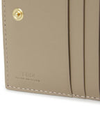 Fendi Slim Baguette Leather Half Wallet Light Blue