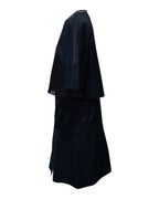 Fendi Dress with Cape and Mesh detail in Navy Blue Polyamide