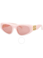 Balenciaga Eyewear BB0095S 003 Dynasty D Frame Sunglasses Pink