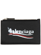 Balenciaga Wave Logo Card Wallet Black