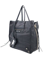 Balenciaga Balenciaga 357330 Black Calfskin Papier A5 Zip Around Tote Bag
