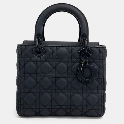 Dior Christian Ultra Matte Cannage Lady Bag Medium