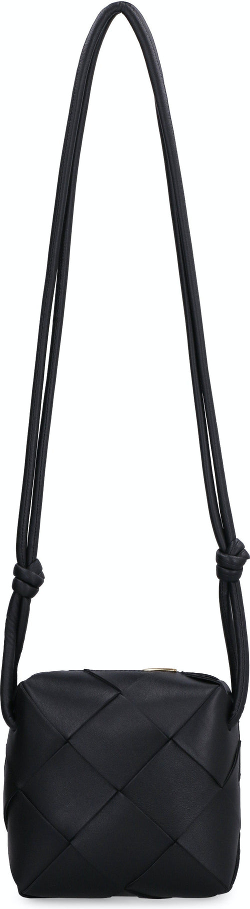 Bottega Veneta Women's Bottega VenetaMini Intreccio Leather Crossbody Bag in Black | Size UNICA | 701915VCQC2