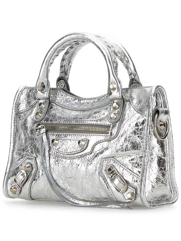 Balenciaga Women s Le City Mini Shoulder Bag Silver
