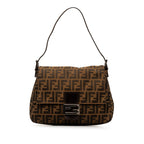 FY ZUCKA MANMABACKET ON SHOULDER BAG 26325 Brown canvas leather ladies FENDI